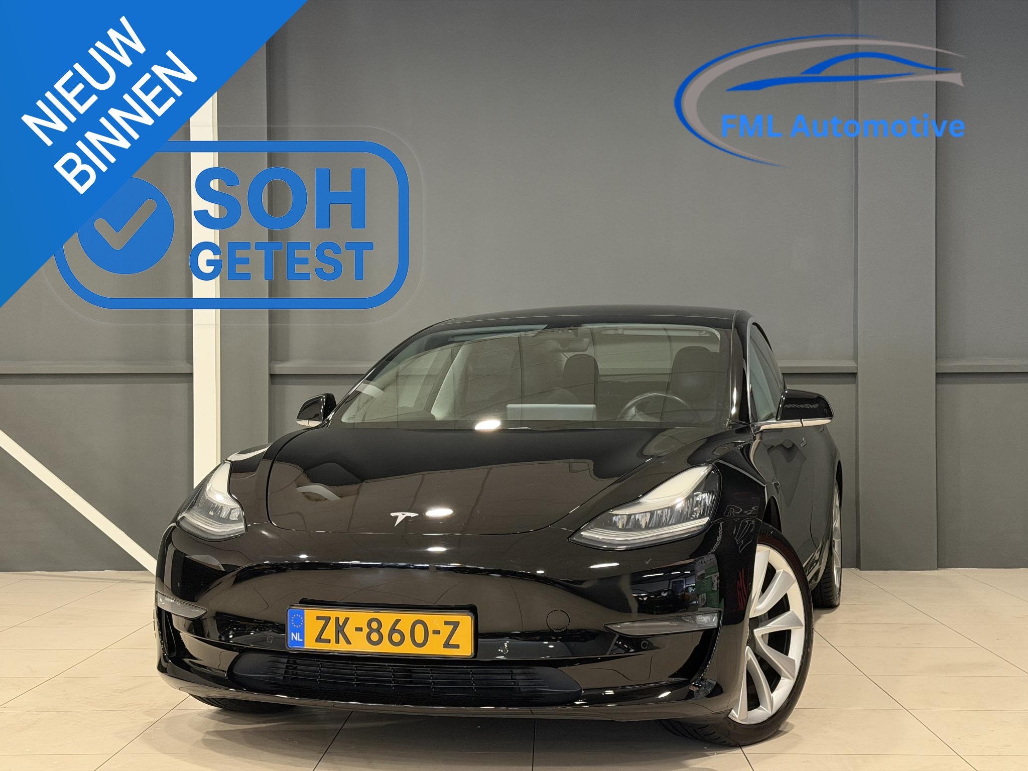 Tesla Model 3 Long Range AWD 75 kWh | SOH 82,2% | Lichtmetal, Automaat, Stof, Origineel Nederlands, 351 pk