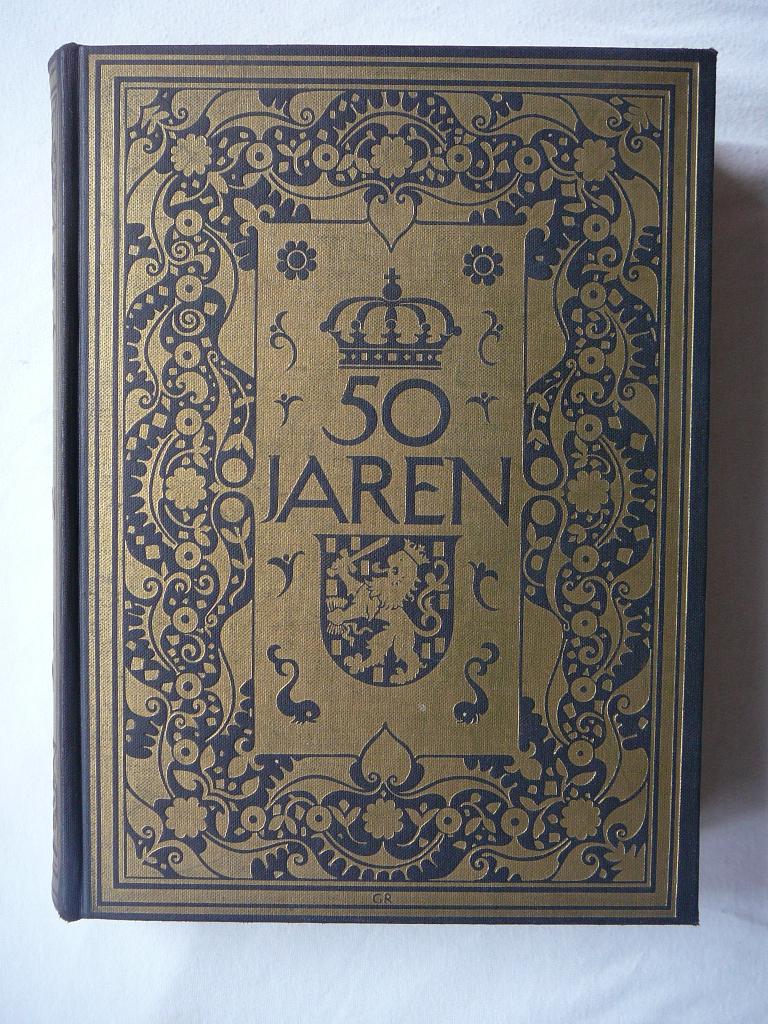 50 jaren, gedenkboek regeringsjubileum Wilhelmina, Ophalen of Verzenden, Zo goed als nieuw, Tijdschrift of Boek