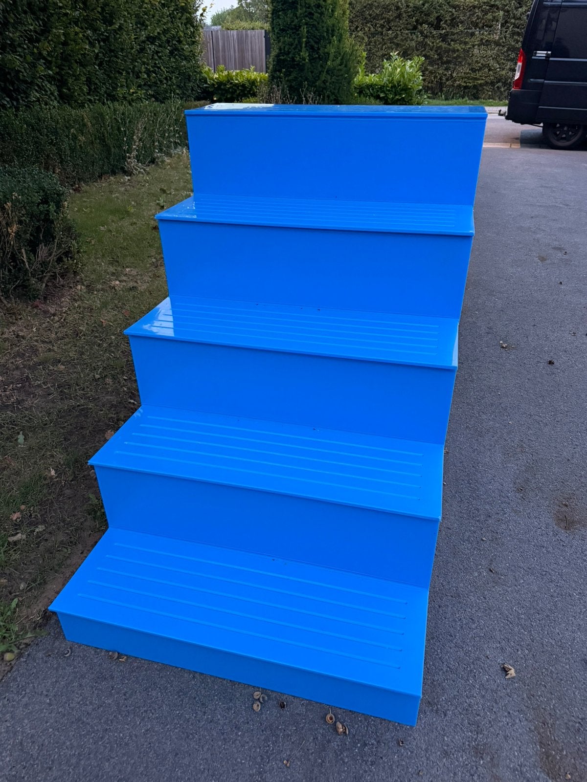 Hdpe kunststof trap voor zwembad 750 blauw, Tuin en Terras, Ophalen of Verzenden, Zo goed als nieuw