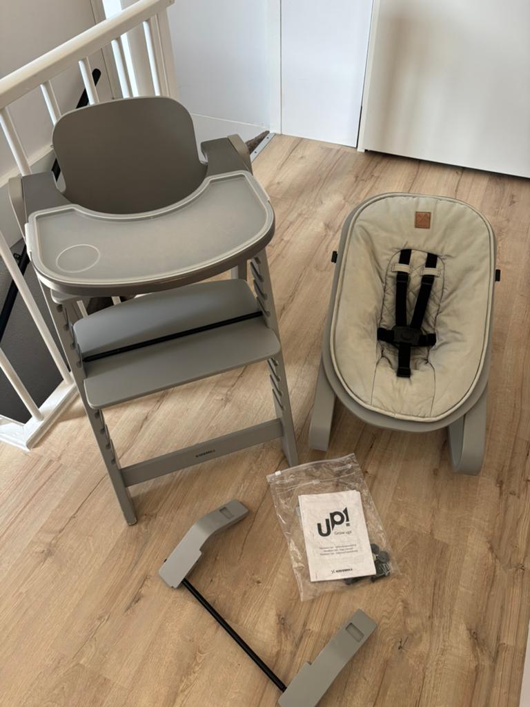 Kidsmill meegroeistoel met newborn set, babyset eetblad, Ophalen, Zo goed als nieuw, Meegroeistoel, Aanschuifbaar