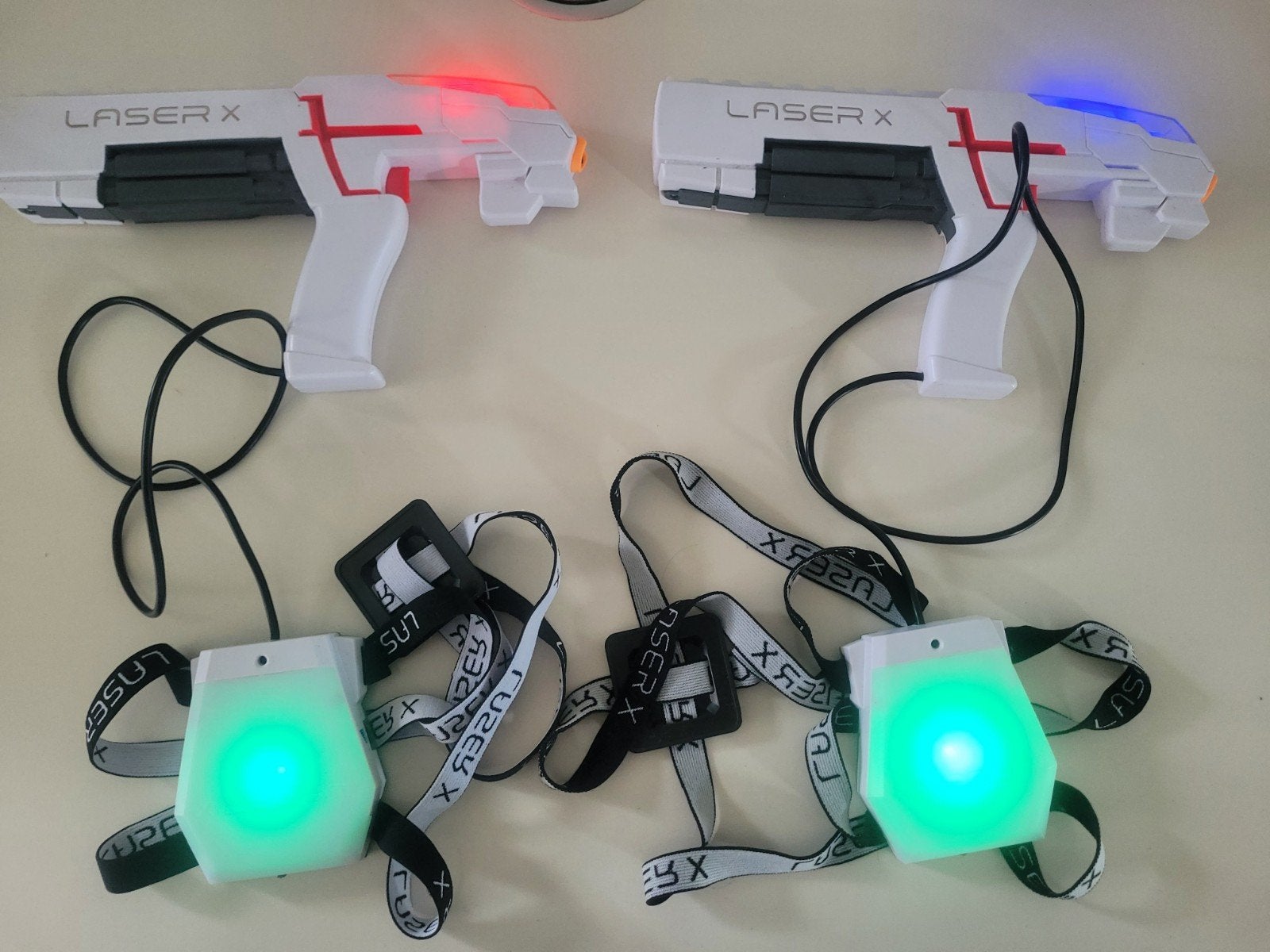 Laser X Double Blaster Lasergunset, Kinderen en Baby's, Ophalen of Verzenden, Zo goed als nieuw