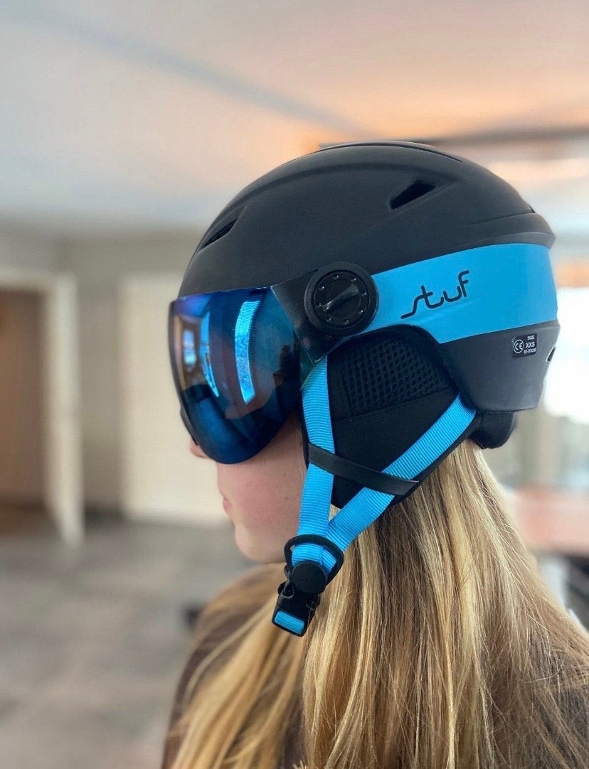Stuf skihelm met vizier - Maat XXS (51-53 cm), Ophalen of Verzenden, Zo goed als nieuw, Maat 34 (XS) of kleiner, Overige typen
