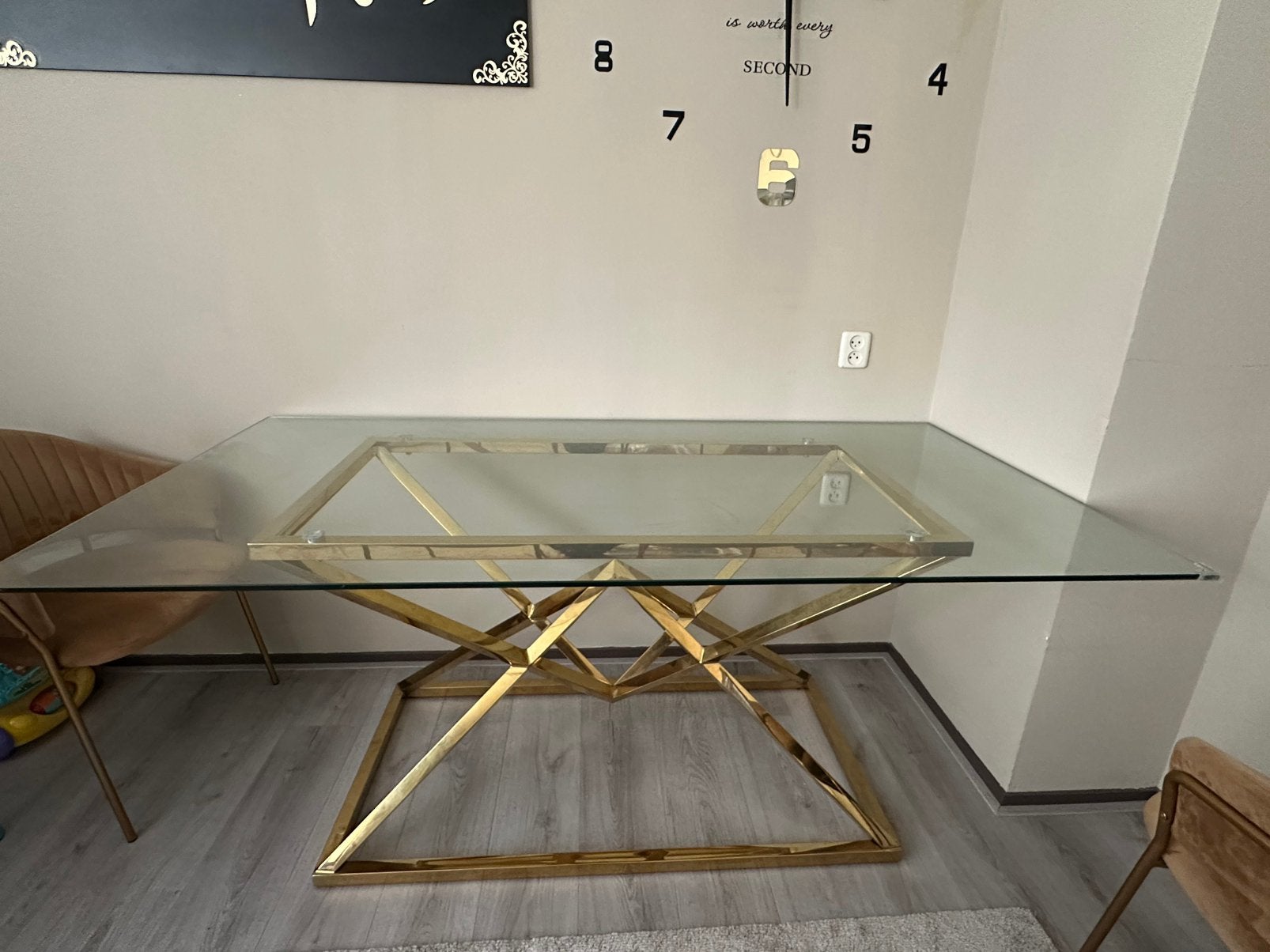 Eettafel met 6 eetstoelen, Ophalen, 50 tot 100 cm, Zo goed als nieuw, 150 tot 200 cm