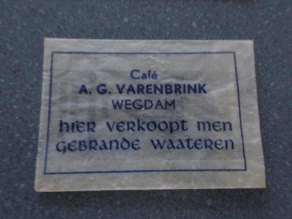 Wegdam, café A.G. Varenbrink/verkoopt gebrande wateren, Verzenden, Nederland