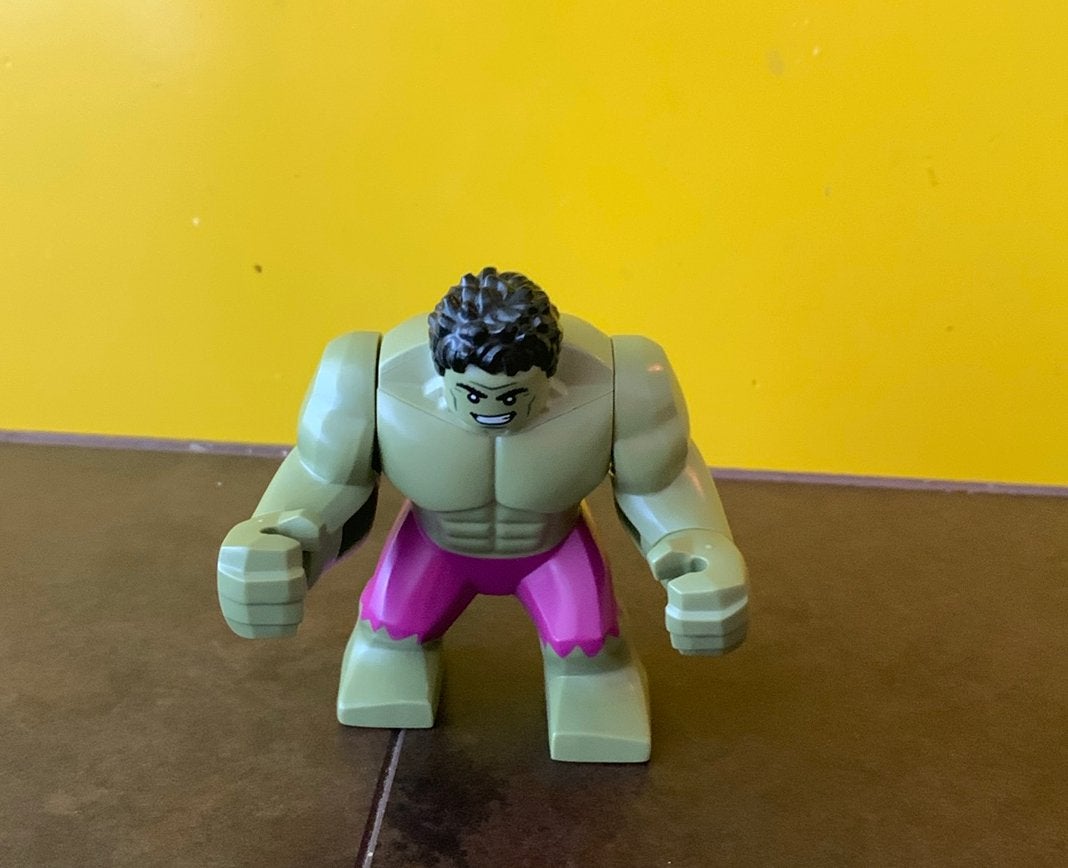 LEGO Minifigure Hulk Uit LEGO 76152, Ophalen of Verzenden, Zo goed als nieuw, Actiefiguurtje