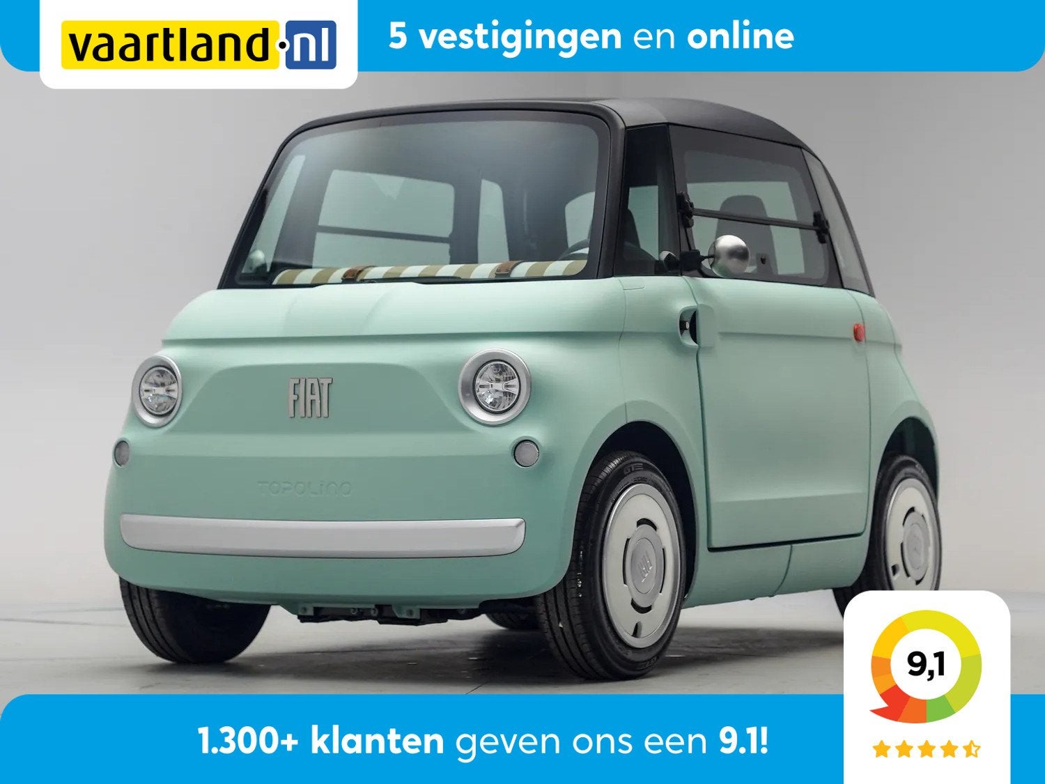 Fiat TOPOLINO 75KM [ Panoramadak Direct leverbaar Inclusief, Auto's, Fiat, 0 cilinders, Overige modellen, 2 stoelen, Geïmporteerd