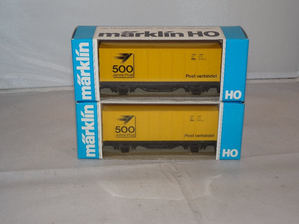 Marklin 84419 Deutsche Post containerwagon DB NIEUW (#945), Wisselstroom, Ophalen of Verzenden, Märklin, Nieuw