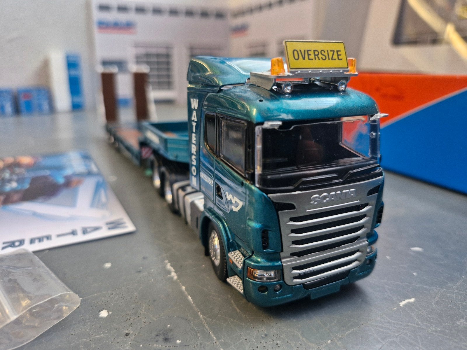 scania met semi dieplader uitschuifbaar met oprijplanken, Ophalen of Verzenden, Zo goed als nieuw
