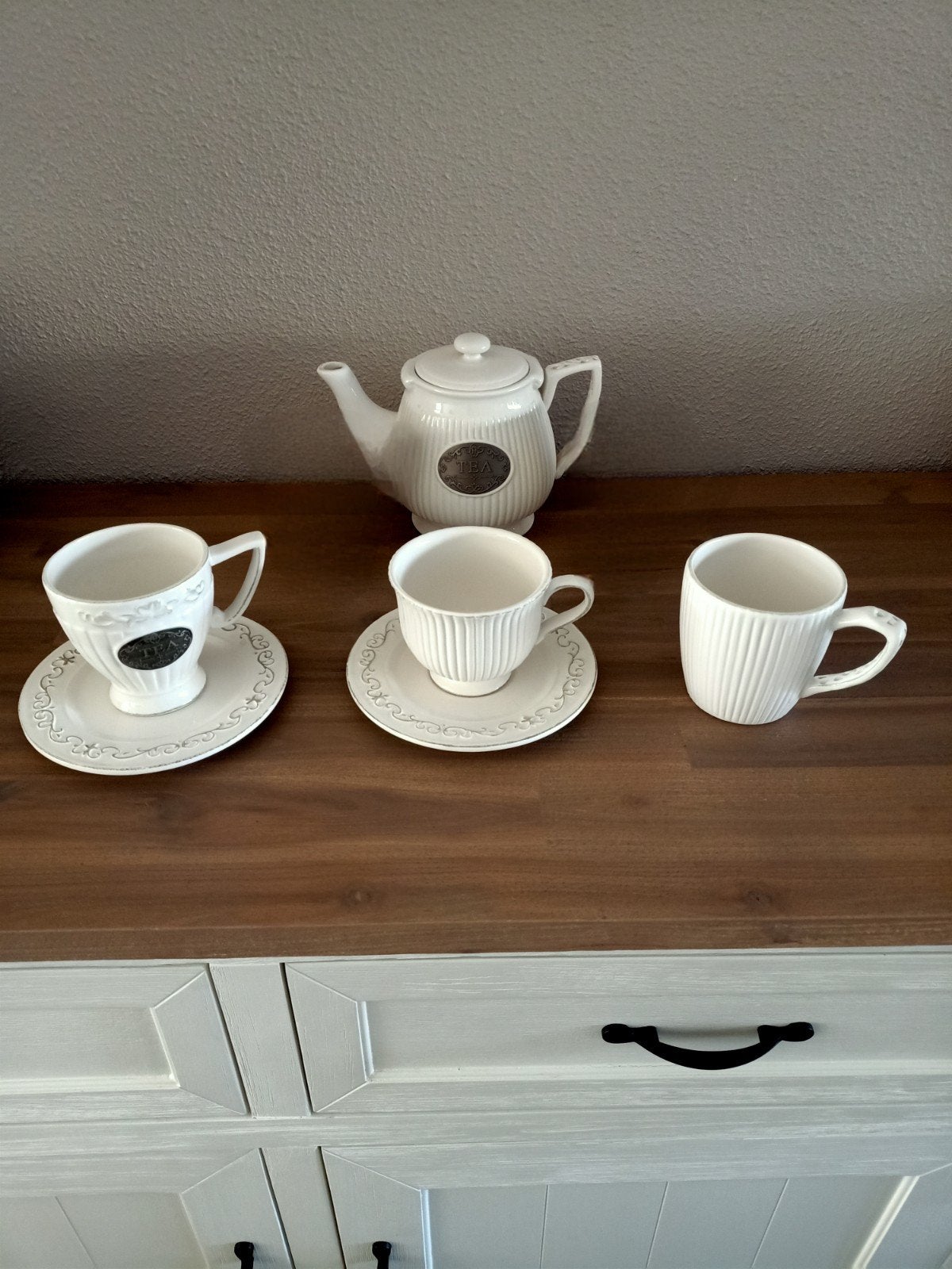 Riverdale Koffie en Thee set met dienblad als nieuw, Ophalen of Verzenden