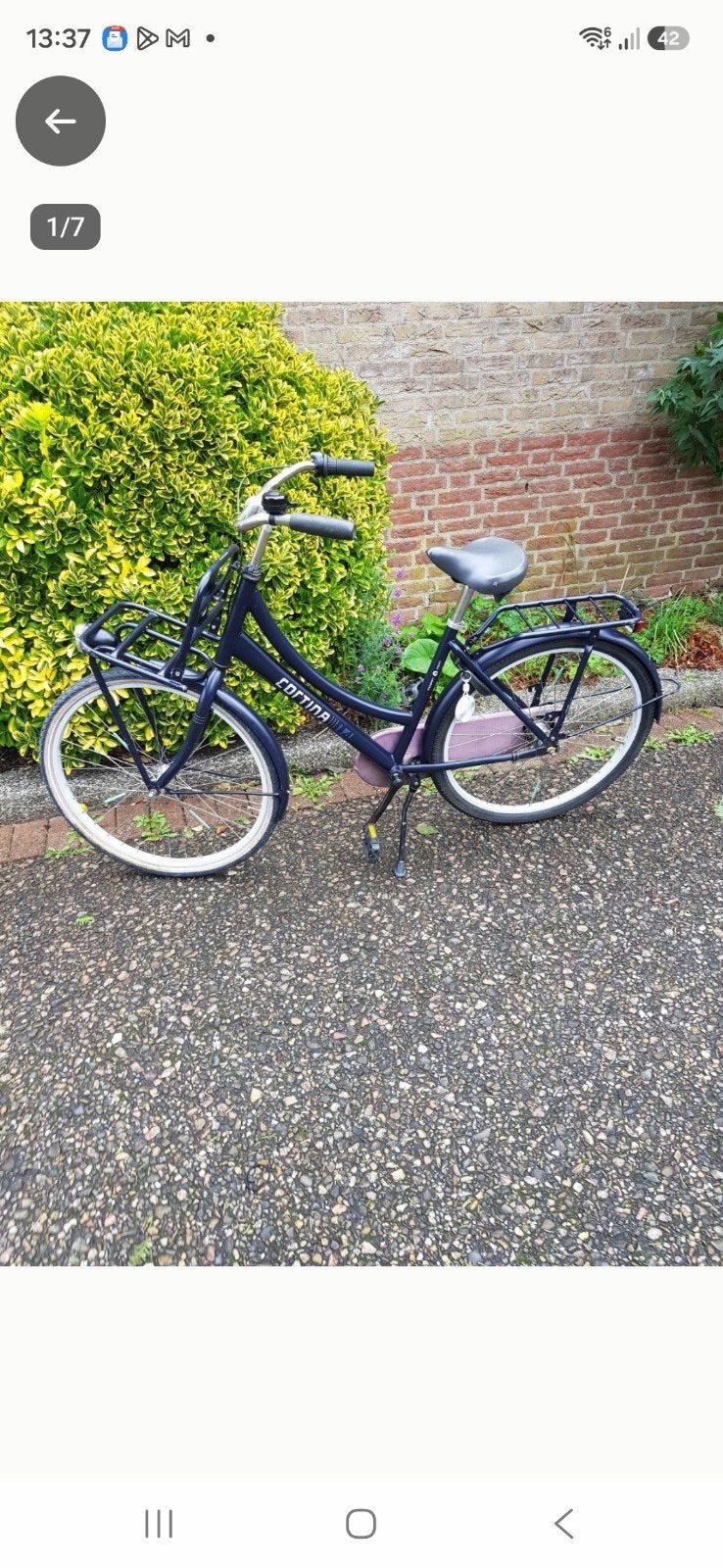 Cortina U4 transportfiets26 inch met terugtraprem, Ophalen, Gebruikt, 26 inch of meer, Versnellingen