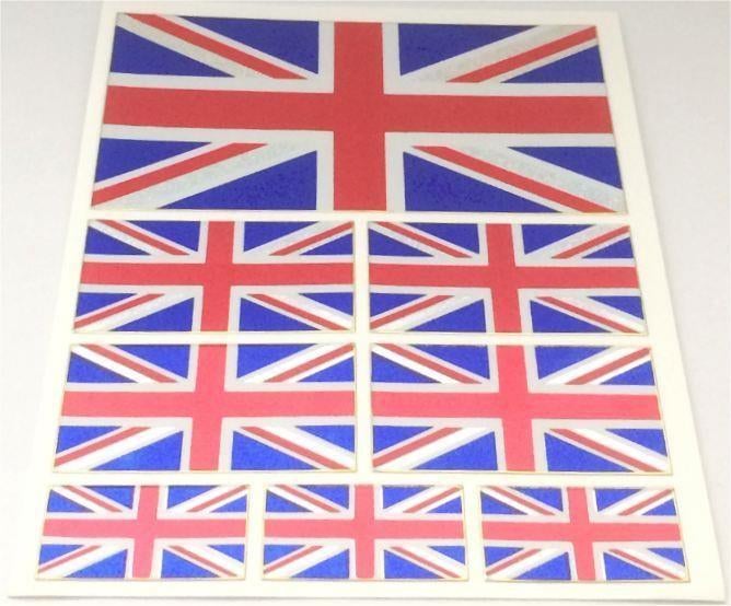 Union Jack vlag metallic stickervel #3, Ophalen of Verzenden, Nieuw, Bedrijf of Vereniging