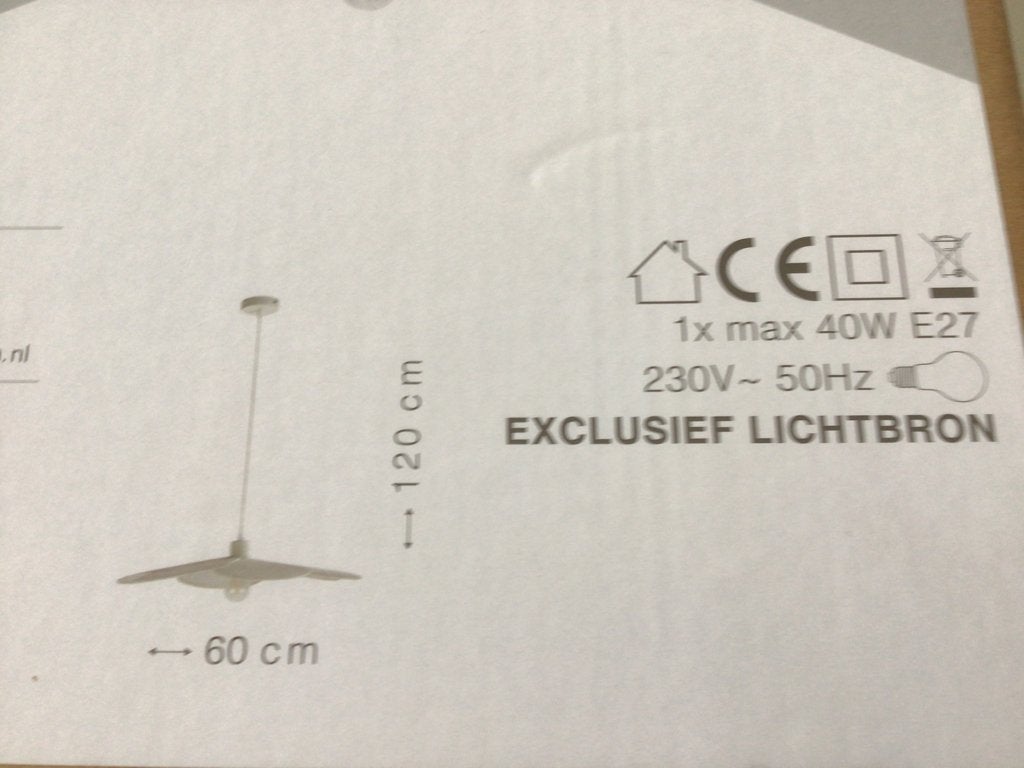 Nieuw hanglamp Are Scandinavisch  off white linnen bloem, Ophalen, Nieuw
