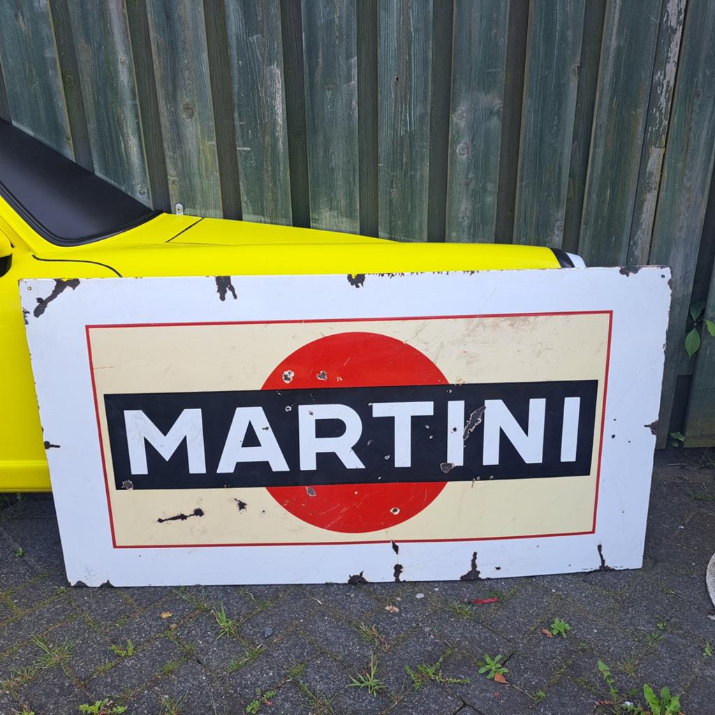 Martini emaille reclamebord '68 Xxl, Verzamelen, Merken en Reclamevoorwerpen, Ophalen, Gebruikt, Reclamebord