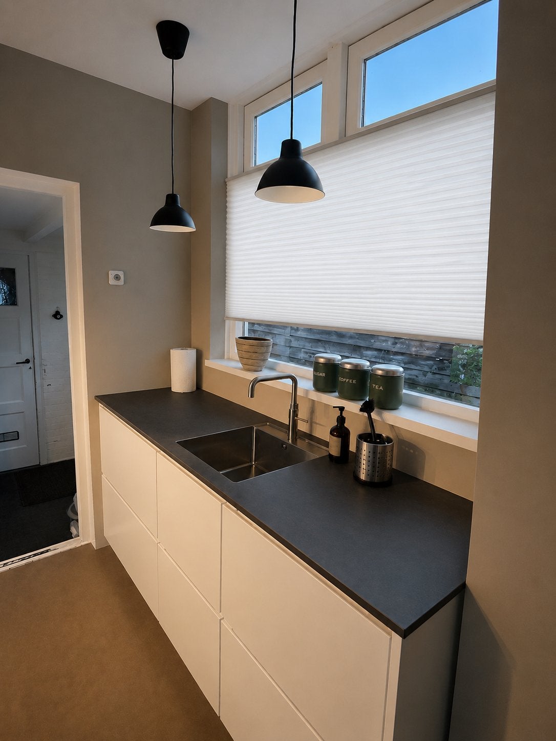 Plisségordijn | Bright White | top down-bottom up, Huis en Inrichting, Ophalen, 144 cm, Lichtdoorlatend, Zo goed als nieuw