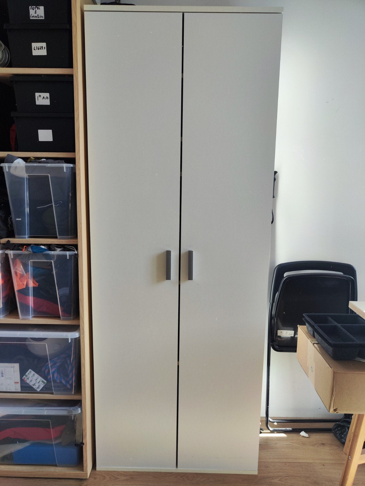 Witte kledingkast met planken, Huis en Inrichting, Ophalen, Met deur(en), 200 cm of meer, 50 tot 100 cm