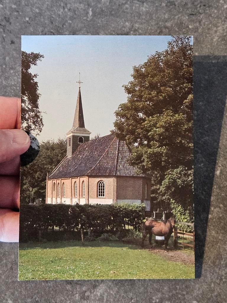 Oude ansichtkaart kerk Noordwolde Friesland, Ophalen of Verzenden, 1960 tot 1980, Ongelopen, Friesland