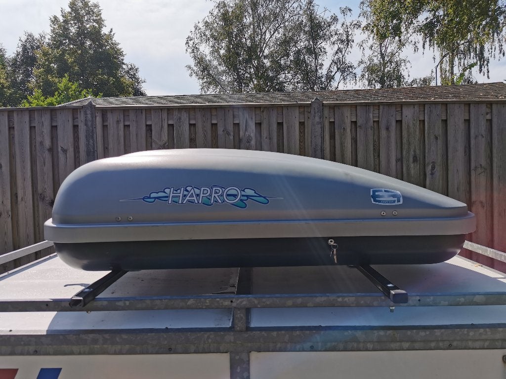 Dakkoffer Hapro 500 E/F - Met sleutels én werkende gasveren!, Auto diversen, Dakkoffers, Ophalen, Zo goed als nieuw