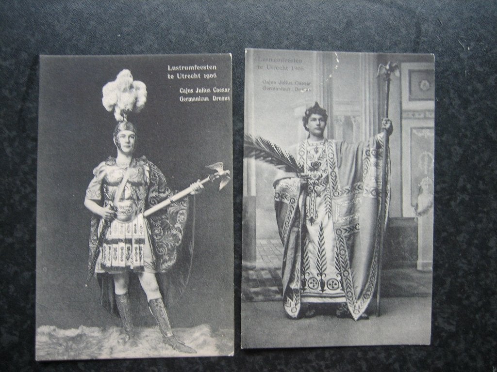 UTRECHT Lustrum 1906 Cajus Julius Caesar 2 stuks, Ophalen of Verzenden, Voor 1920, Utrecht