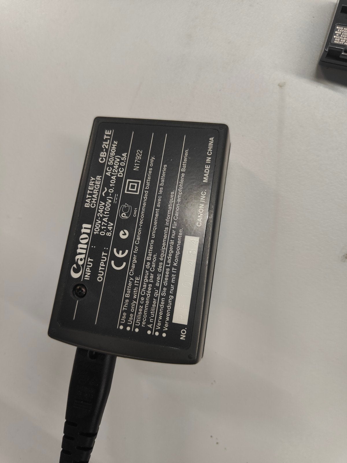 Canon oplader, Ophalen of Verzenden, Zo goed als nieuw