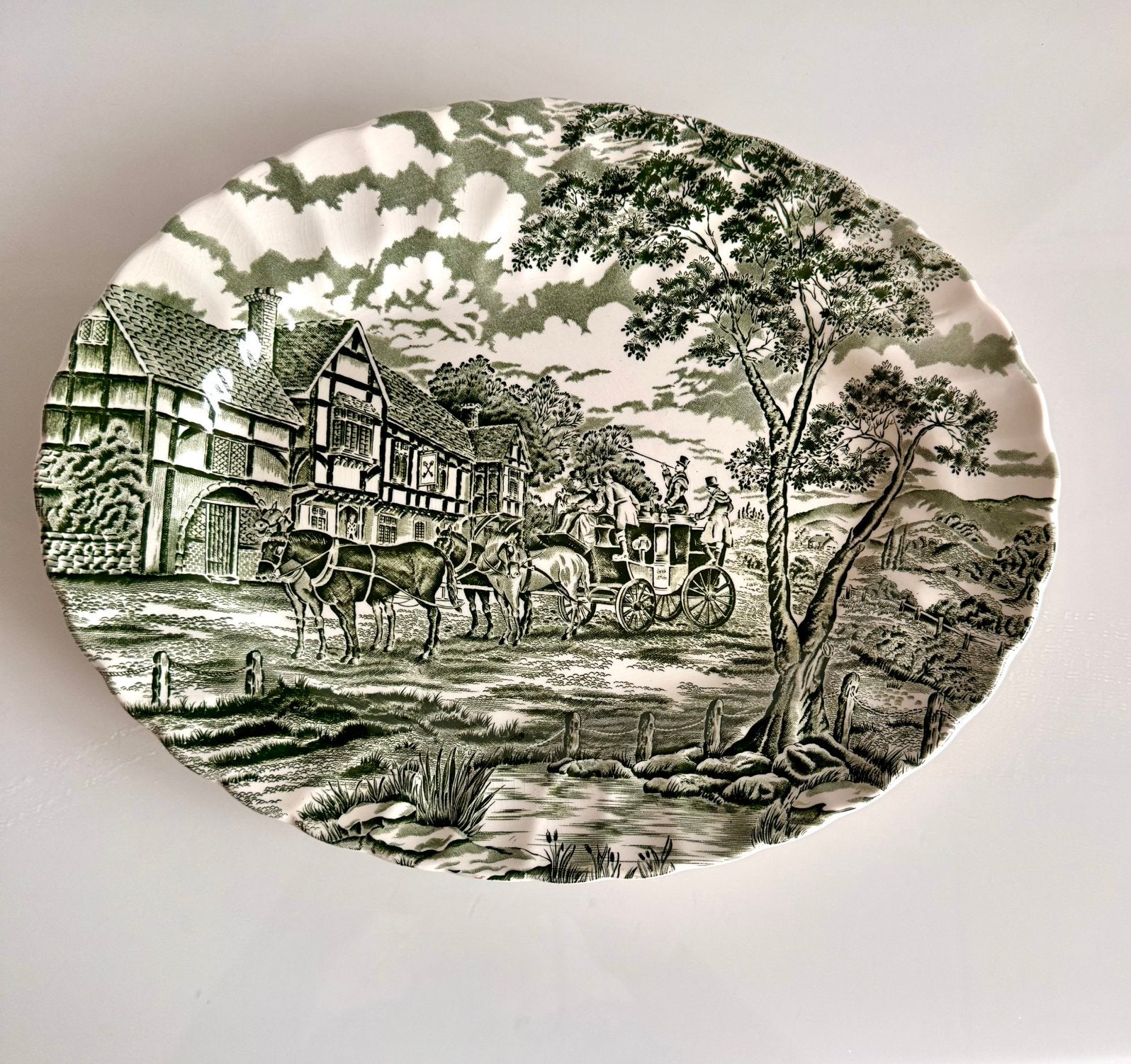 Vintage Myott "Royal Mail" Serveerschaal (1982) 32x25 cm, Overige merken, Ophalen of Verzenden, Overige stijlen, Schaal of Schalen