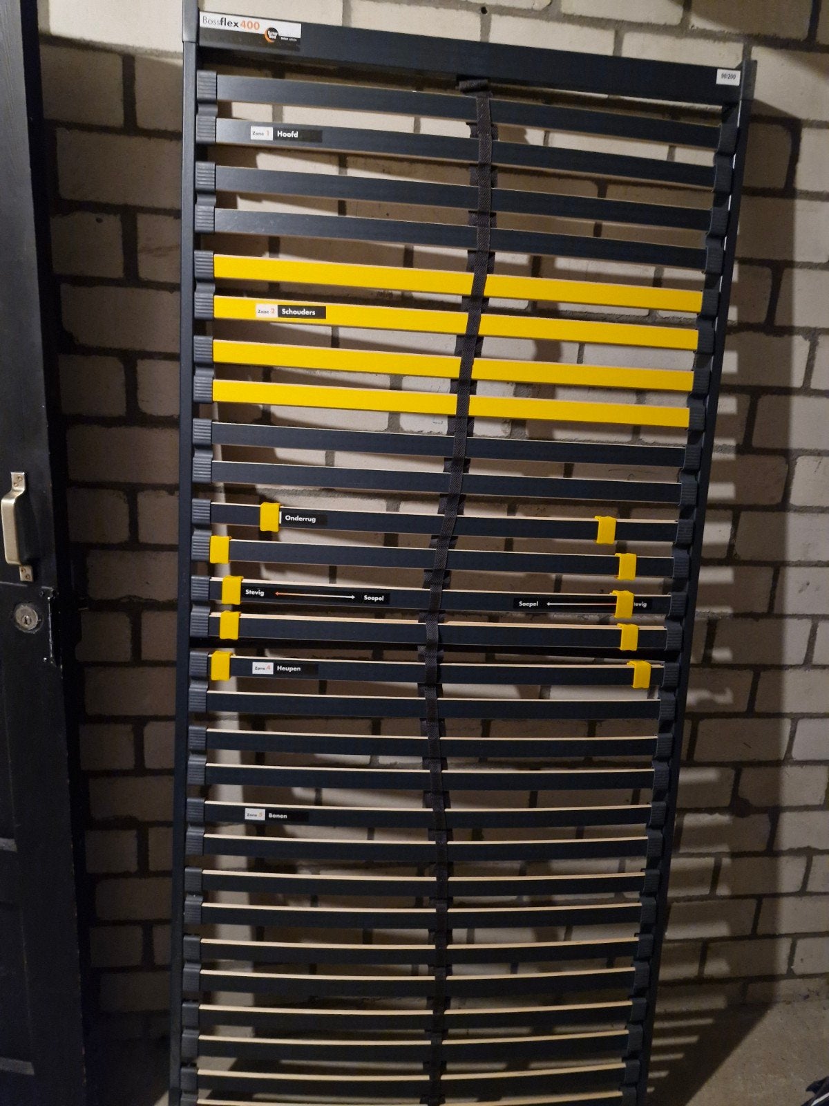 Bossflex 400 lattenbodem 90x200 cm, Gebruikt, 90 cm, Eenpersoons, Ophalen of Verzenden