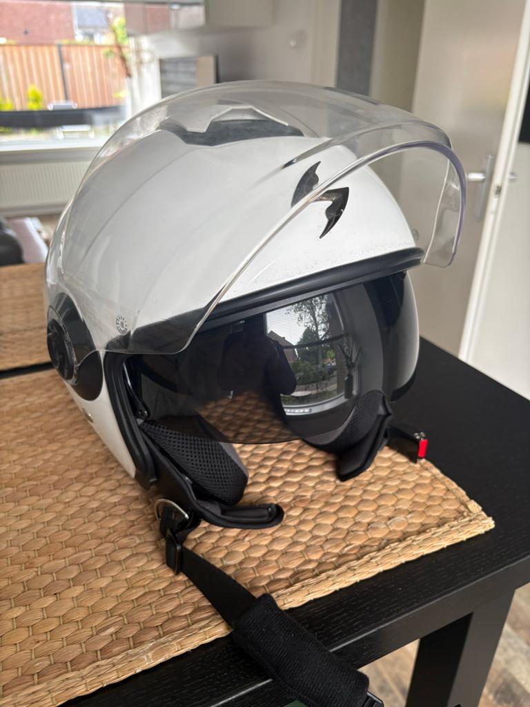 Witte Scorpion Jethelm - Maat XXS, Overige merken, M, Heren, Jethelm