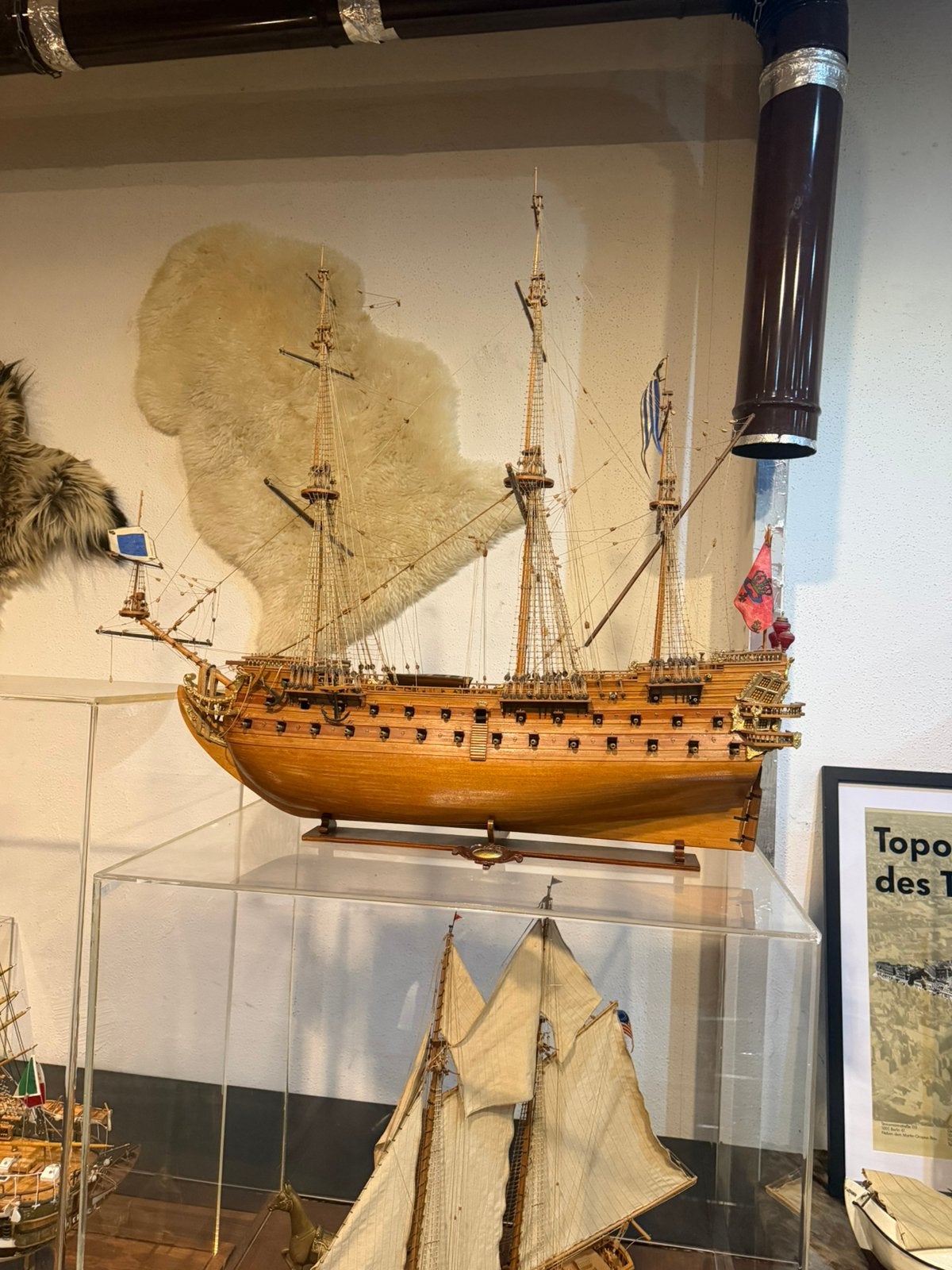 Scheepsmodel: 'Le Mirage', van een 17e-eeuws oorlogsschip, Ophalen of Verzenden, Zo goed als nieuw