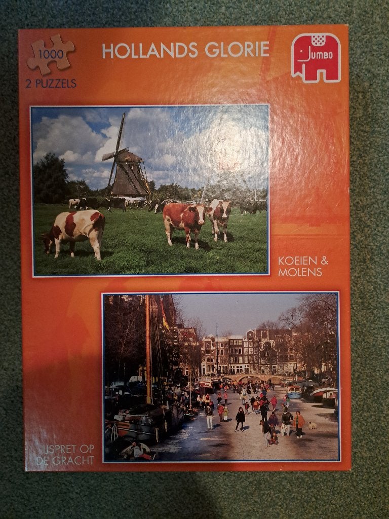hollands glorie puzzel 2 x 1000 stukjes, Ophalen of Verzenden, 500 t/m 1500 stukjes, Zo goed als nieuw