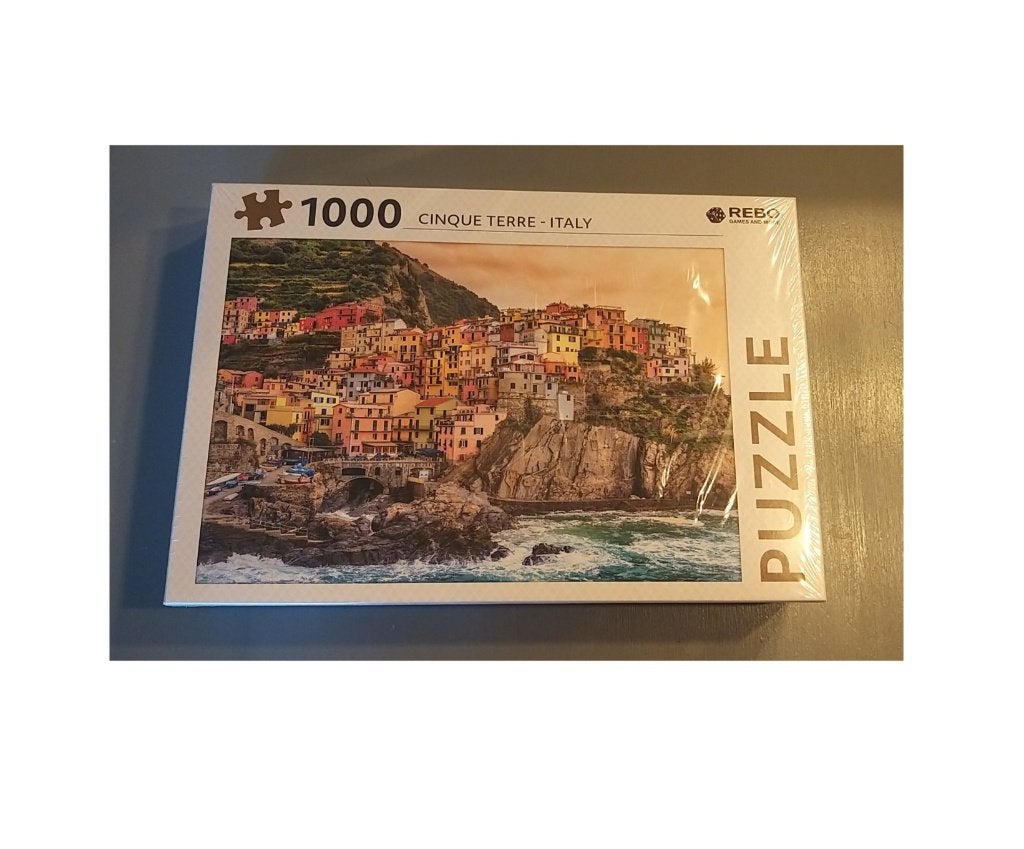 Puzzel 1000 stukjes Cinque terre Italië van Rebo nieuw, Ophalen of Verzenden, 500 t/m 1500 stukjes, Nieuw, Legpuzzel