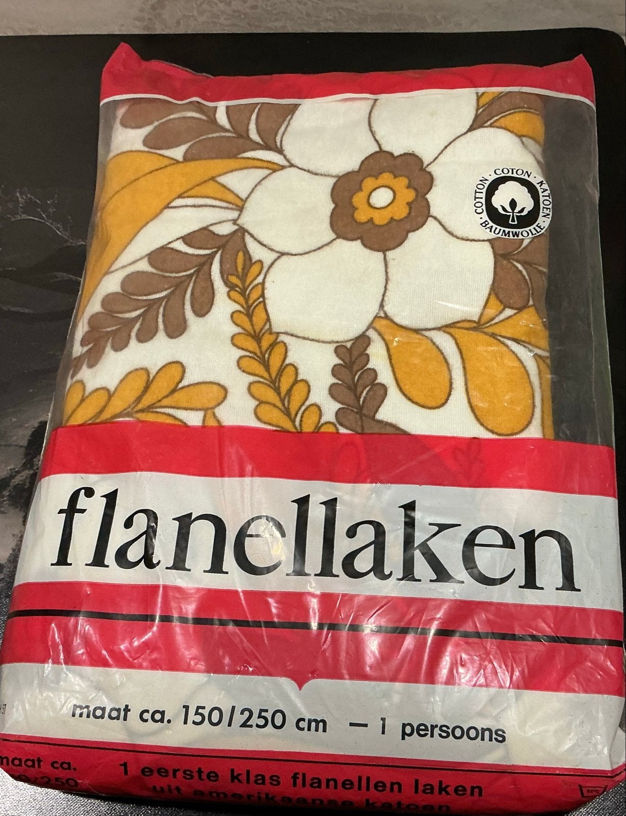 Vintage Flanellen Laken - 1 Persoons - Bloemenprint, Eenpersoons, Hoeslaken of Sloop, Katoen, Nieuw