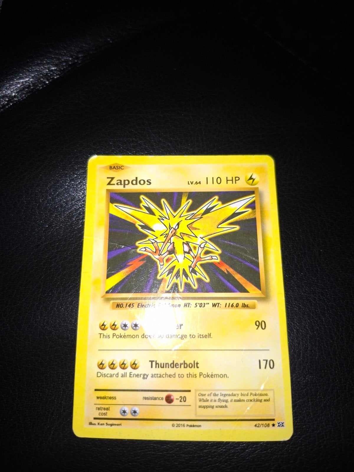 Zapdos Pokémon kaart - Goede staat, Verzenden, Zo goed als nieuw, Losse kaart