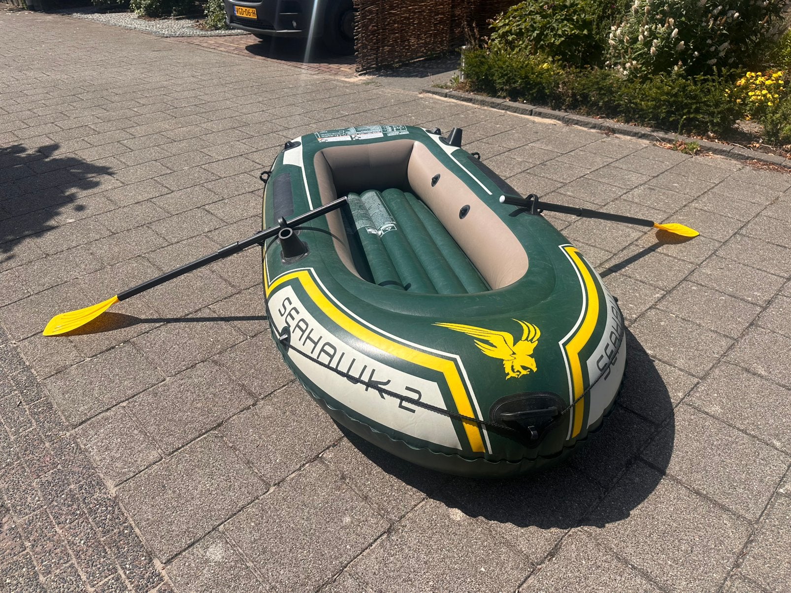 Intex Seahawk 2 opblaasboot, Ophalen, Gebruikt