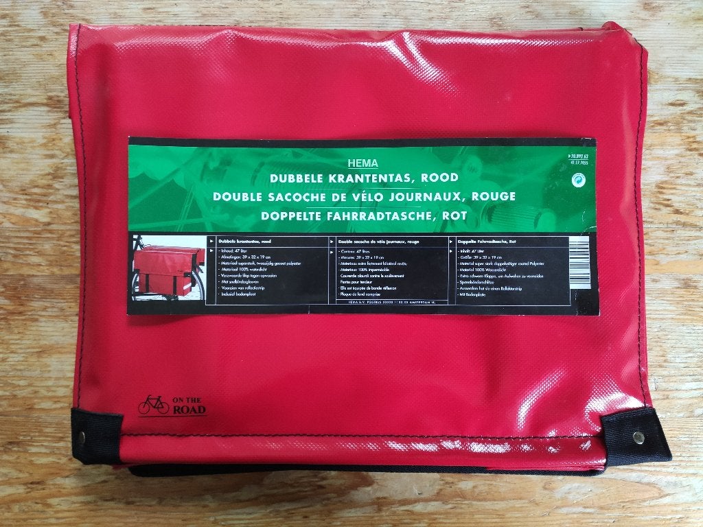 Dubbele Fietstas / Krantentas Rood, Ophalen of Verzenden, Nieuw, Hema