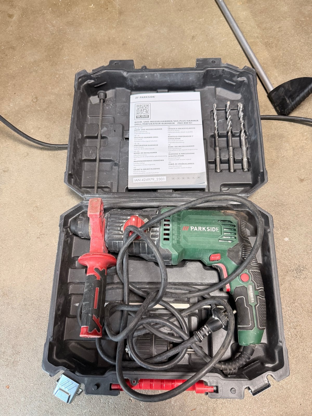 Parkside PBH 800 B1 SDS Boor- en Beitelhamer - ZGAN, Ophalen, 600 watt of meer, Boor- en/of Breekhamer, Zo goed als nieuw