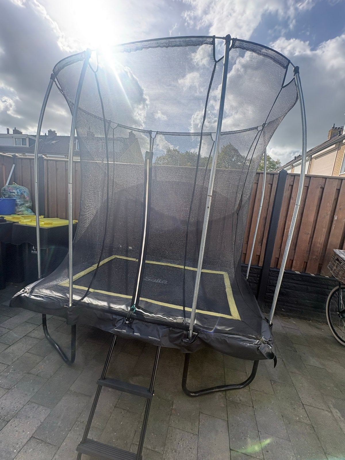 Salta trampoline 153x214 cm met veiligheidsnet, Ophalen, Zo goed als nieuw