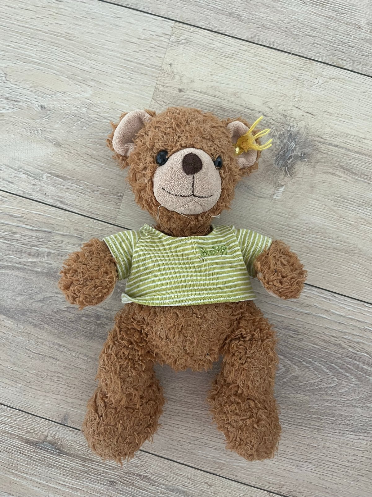 Steiff Teddybeer met gestreept shirt, Ophalen, Overige karakters, Beer, Zo goed als nieuw