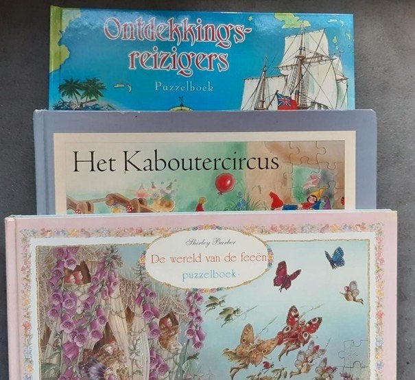 Kinder puzzel boeken, compleet, educatief, vanaf 3 jaar, Ophalen of Verzenden, Meer dan 50 stukjes, Zo goed als nieuw, 4 tot 6 jaar