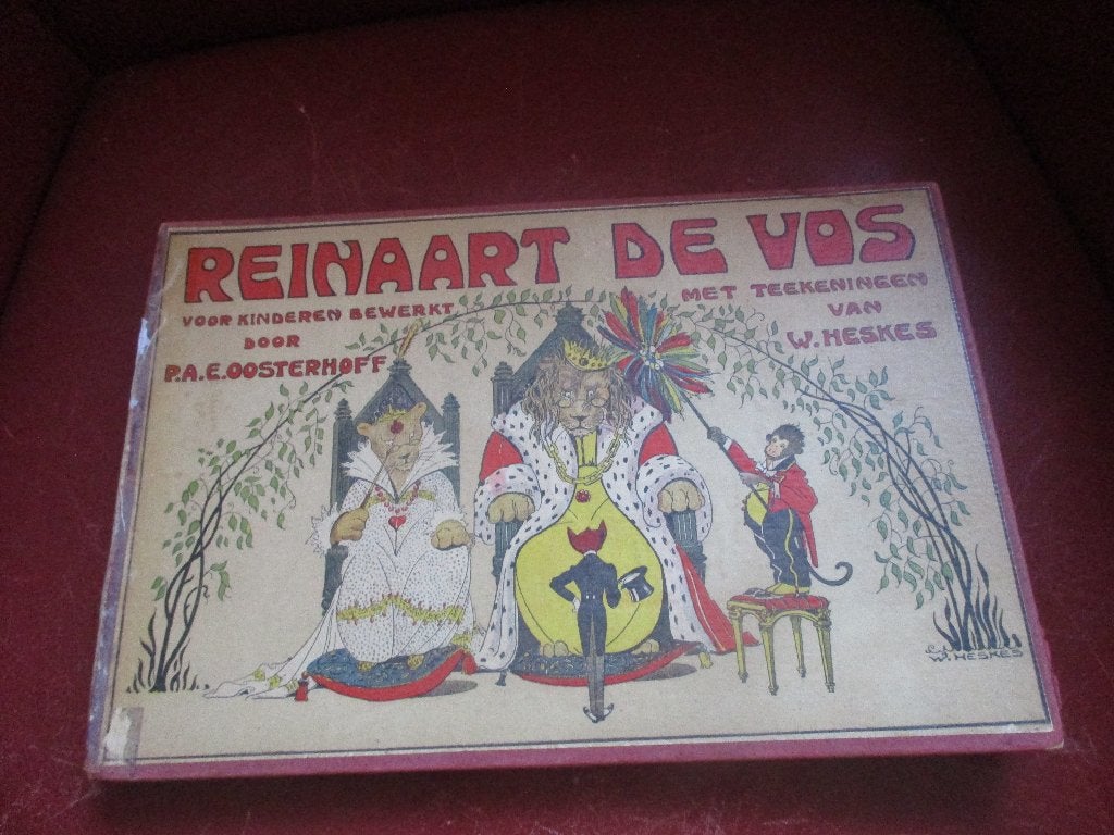 Antiek kinderboek Reinaart de Vos - P.A.E. Oosterhoff, Antiek en Kunst, Ophalen of Verzenden, P.A.E. Oosterhoff