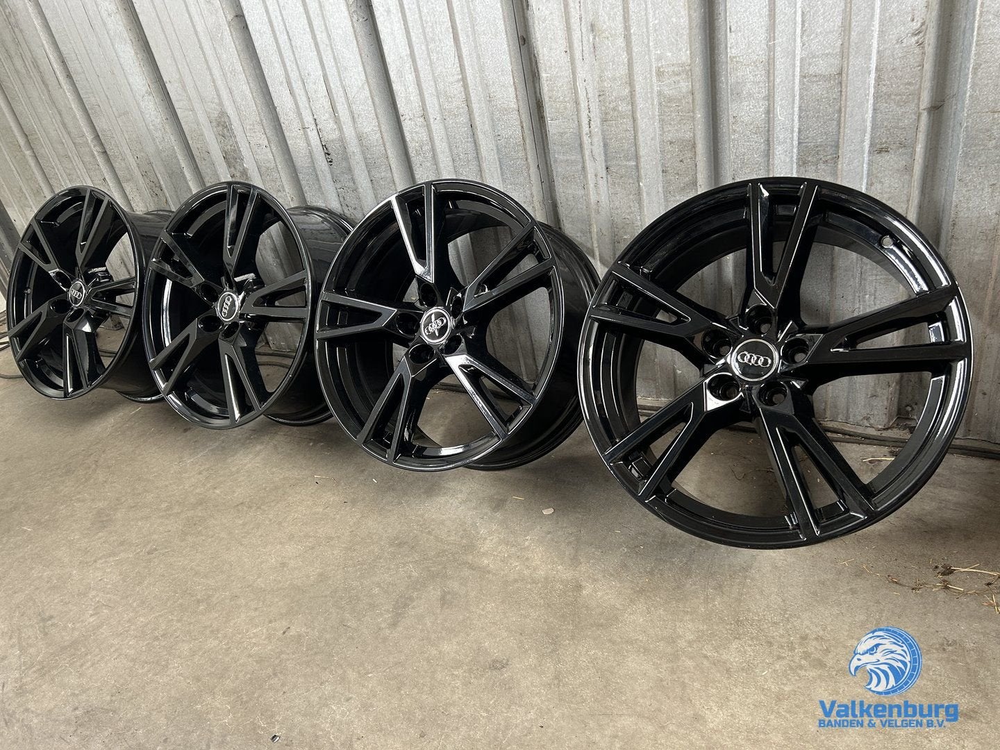 Originele Audi 19 inch zwarte velgen 5x112, 19 inch, Gebruikt, Velg(en), -