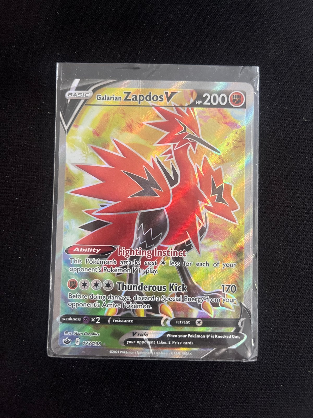 Galarian Zapdos V Pokémon Kaart - Full Art, Hobby en Vrije tijd, Verzamelkaartspellen | Pokémon, Ophalen of Verzenden, Zo goed als nieuw