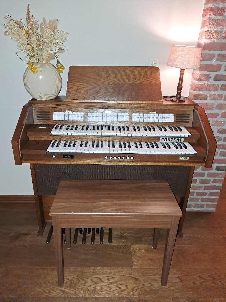 Content D1113 met orgelbankje en koptelefoon, Ophalen, Gebruikt, 2 klavieren, Orgel