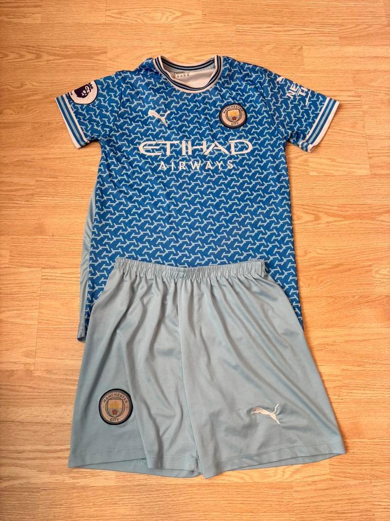 Manchester City Tenue, Maat XS of kleiner, Ophalen of Verzenden, Zo goed als nieuw, Set