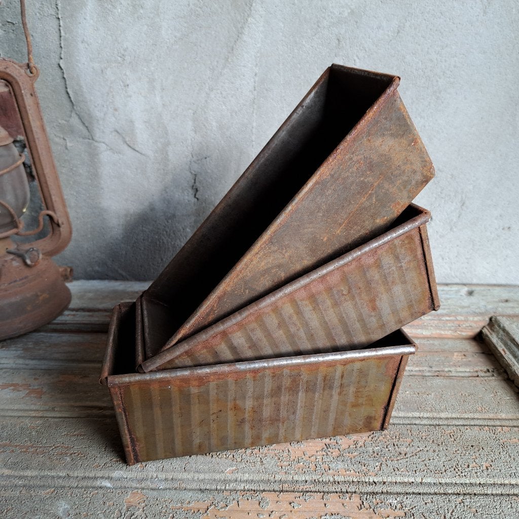 1x Oud brocante bakblik bakvorm cakevorm roest *Etage3*, Gebruikt, ., Ophalen of Verzenden, .