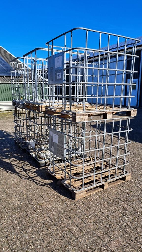 1000 liter IBC kratten - Hout en ijzeren pallets, Ophalen, Gebruikt, 100 cm of meer, 60 cm of meer