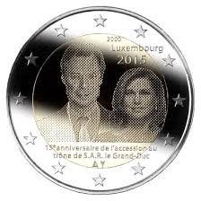 2 Euro Luxemburg 2015 - Troonbestijging Henri - UNC, Verzenden, Luxemburg, 2 euro, Losse munt