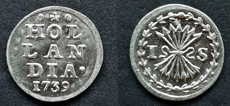 Bezemstuiver Holland 1739 FDC, Postzegels en Munten, Munten | Nederland, Verzenden, Vóór koninkrijk, 5 cent, Zilver