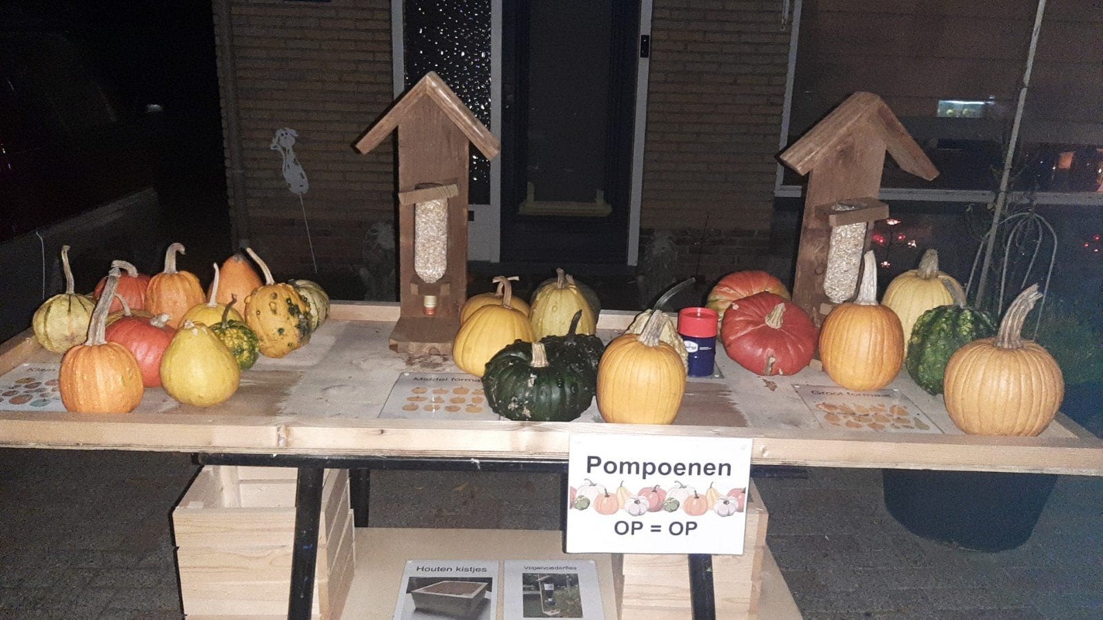 Pompoenen te koop in Elsendorp, Ophalen