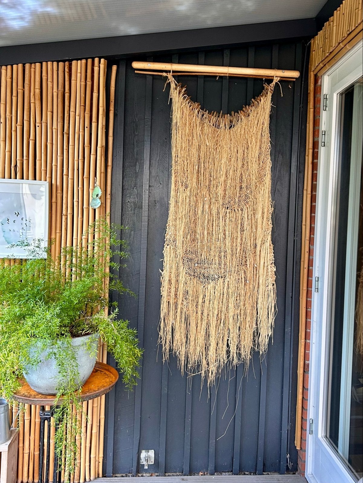 Wanddecoratie van natuurlijke materialen, boho stijl, Beige, Boho, Ophalen of Verzenden, Zo goed als nieuw
