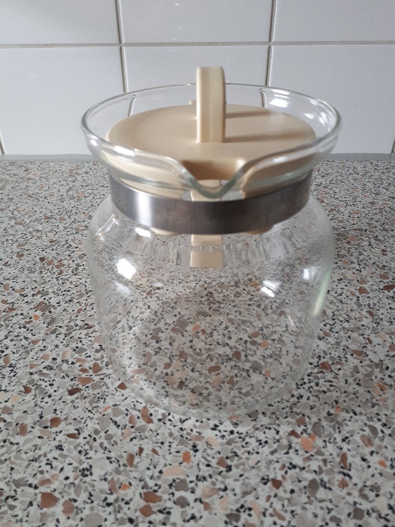 Glazen koffiepot met deksel, Ophalen of Verzenden, Refurbished