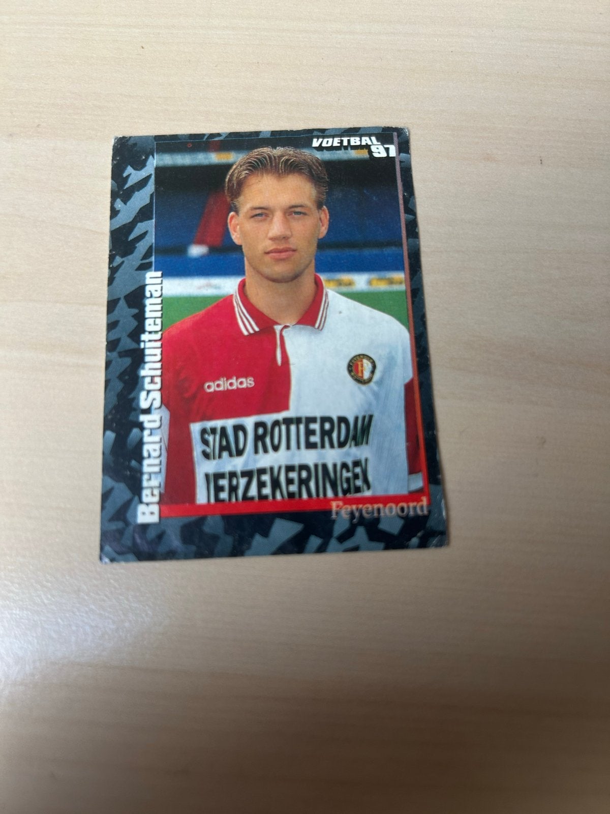 Bernard Schuiteman Voetbal '97 Panini Sticker Feyenoord, Ophalen of Verzenden, Gebruikt, Feyenoord, Poster, Plaatje of Sticker